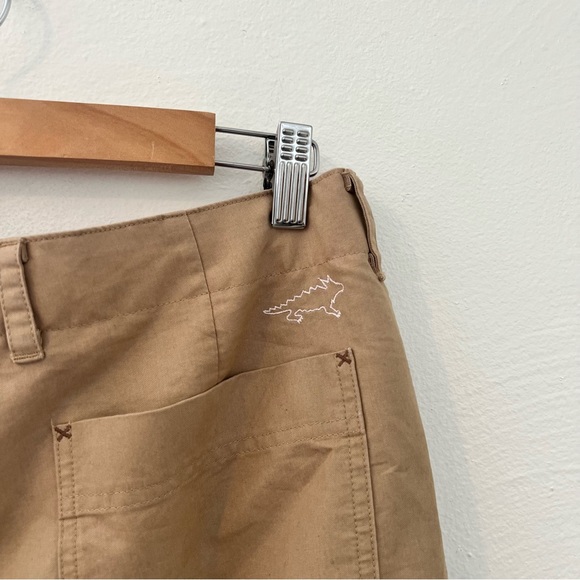 Horny Toad (Toad and Co) tan khaki cotton blend wide leg pants Size 10 - Picture 6 of 13